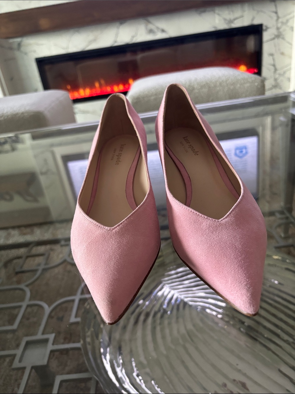 kate spade Blush Pink Pointed-Toe Flats